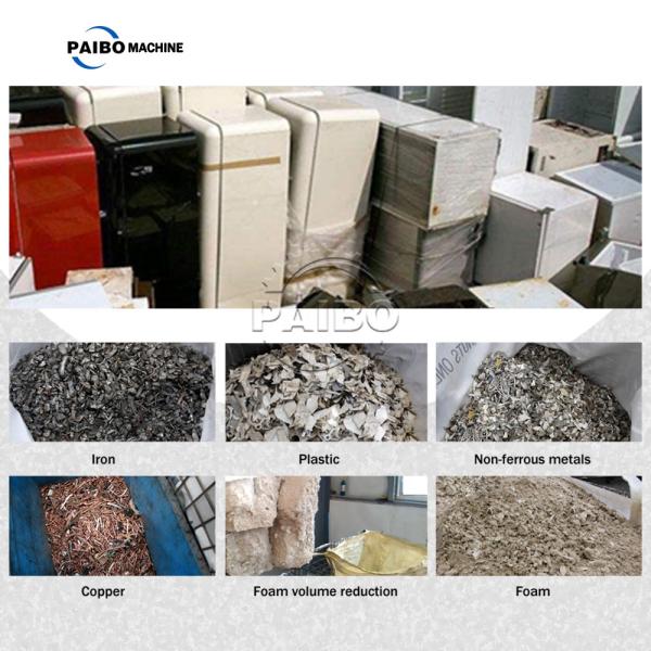 Automatic Processing Type Used Refrigerator Recycling Machines for Crushing and Dismantling