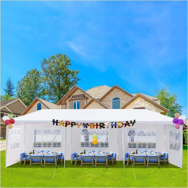 Outdoor Wedding Party Tent Camping Shelter Gazebo Canopy Removable Sidewalls Easy Set Gazebo BBQ Pavilion Canopy