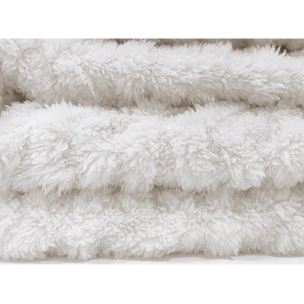 Белая ткань 270 GSM мягкое Sherpa вельвета Shu плюша одеяла для пижам зимы