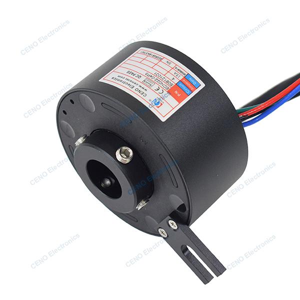 Through Bore Slip Ring with hollow shaft electric power for industry system