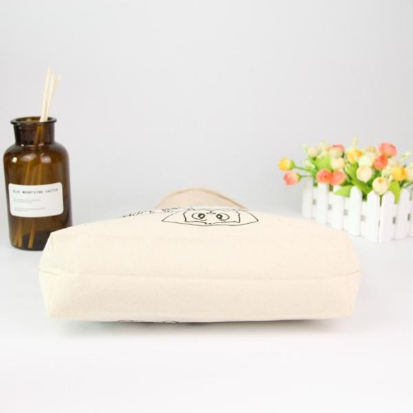 Eco Screen Printing Canvas Fabric Quilted Tote Bags / Washable Reusable Shopping Bags