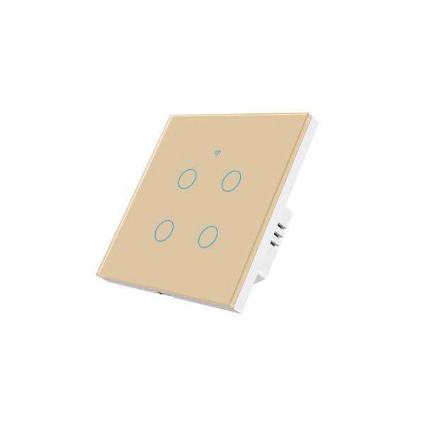 EU/UK Standard 10A Led 5-300W/Gang Smart Zigbee Switch Compatible with Zigbee Hubs 3Gang Tuya App Remote Control