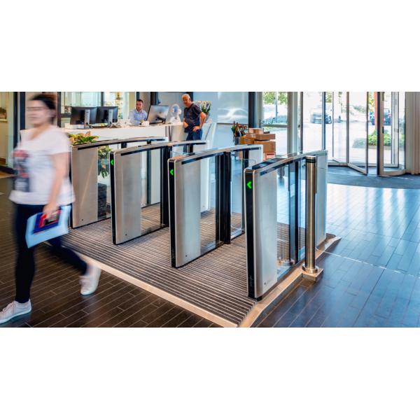 Pulverice el torniquete de acero inoxidable revestido 240VAC de la puerta del carril de la velocidad del subterráneo