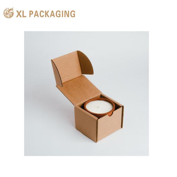 Impressão a cores personalizada de papel kraft papel rígido cartão de papel caixa de embalagem de presente para vela