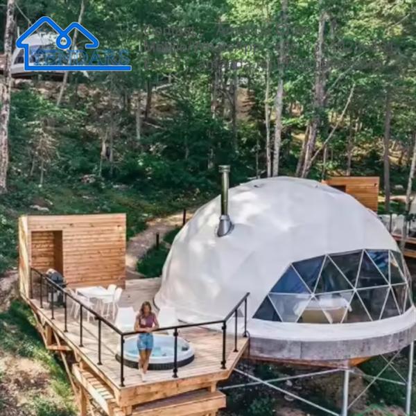 Outdoor Geodesic Dome Lowest Trade Show Tent Pvc Luxury Dome Tent Outdoor Commercial Structure