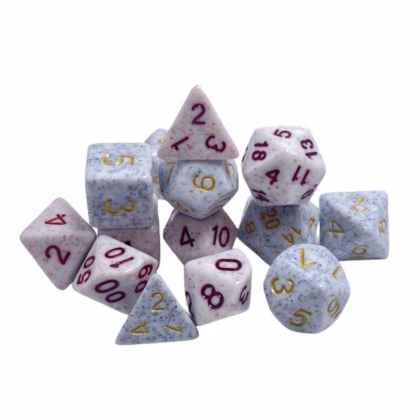Golden font gold spots ore ore resin character playing board game dice set dnd dice