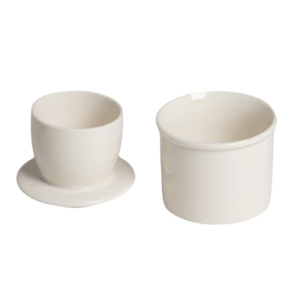 350ml 12oz Creative Embossed Ceramic Butter Bell With Custom Branding Gloss Finish