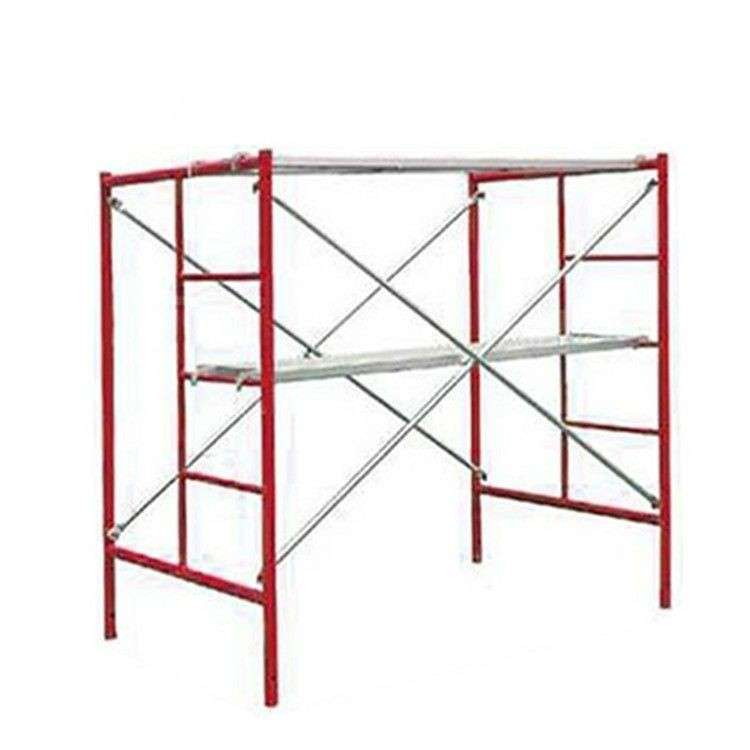 High Load Capacity Scaffolding Frame with Integrated Ladder and Secure Hook Locking System