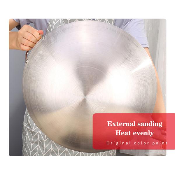 Сгущенная нержавеющая сталь не вставляет ухо китайского вка двойное не покрывая круглое дно