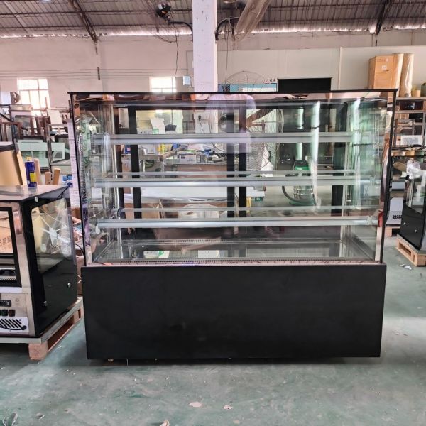 3pcs Shelves Cake Display Fridge LED Lighting Air Cooling For Restaurants