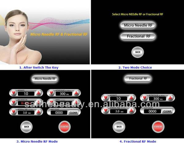50w facial fractional micro-needle RF with monapolar and bipolar treatment
