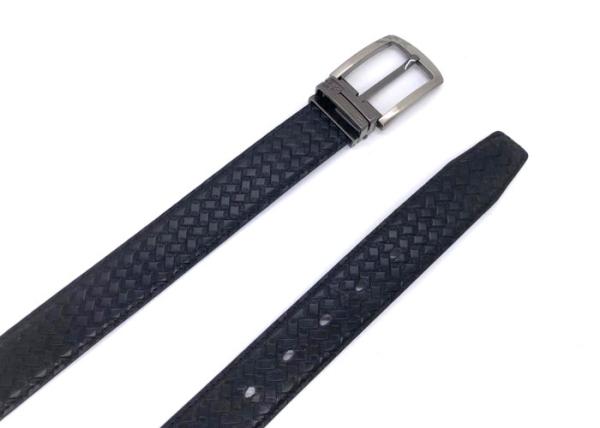 Correia de couro gravada genuína durável para o menino/a correia preta calças de brim dos homens