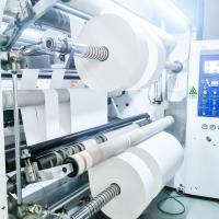 Papel adesivo de PVC branco brilhante, espessura de superfície de 100 u