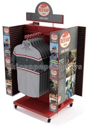 Freestanding Retail Clothing Racks Commercial Garment Shop Display Stand Movable