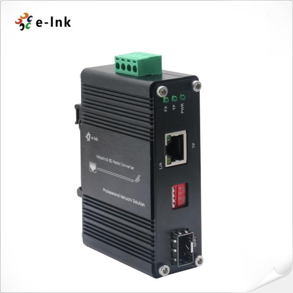 Mini Industrial Fiber Media Converter Copper To 10GBASE-X SFP+