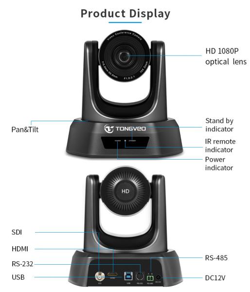 2.10 Megapixels Live Streaming PTZ Camera Omni Directional IR Remotoe Control