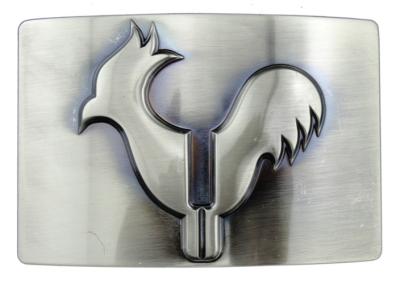 Zinc Alloy Cock Belt Buckle / Custom Made Buckles with Antique Nickel, Gold, Brass Plating for Awards