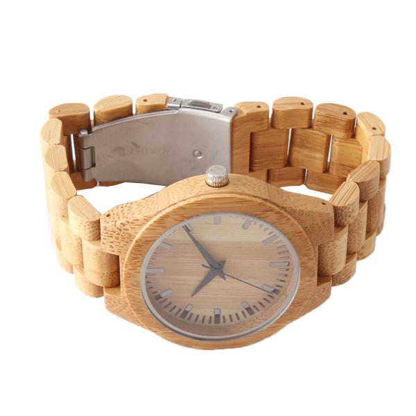 Natural Wooden Quartz Watch , Auto Date Miyota Quartz Watch Portable Handcrafted