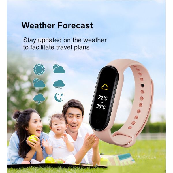 Unisex M9 Waterproof NFC Sport Bracelet Heart Rate Blood Pressure Oxygen Monitoring Fitness Smart Watch