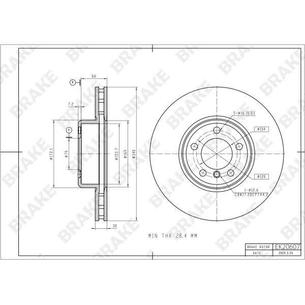 P60ES BMW большой тормозной комплект для 3-й серии GT 18-дюймовый автомобильный обод передний 6-поршневой суппорт тормозной комплект Auto Brake Aystem