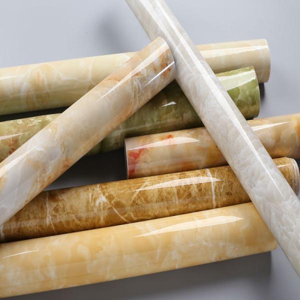 Papel de contacto de mármol de cocina pegatinas de pared de PVC de 61 cm de ancho Diseño moderno para el baño autoadhesivo impermeable