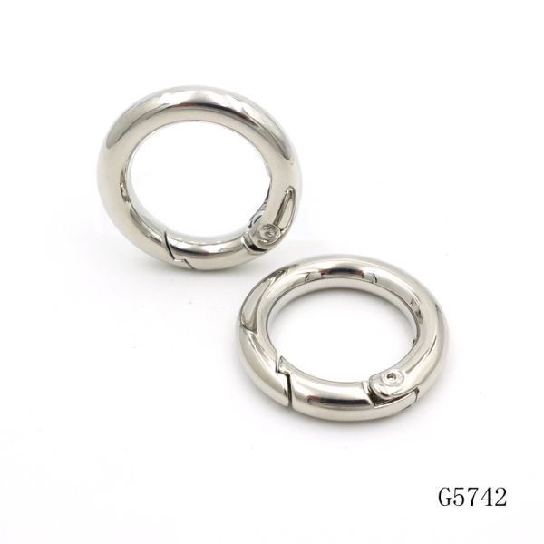 30mm Silver Spring Ring Clasp Openable Metal O Ring Buckle for Bags