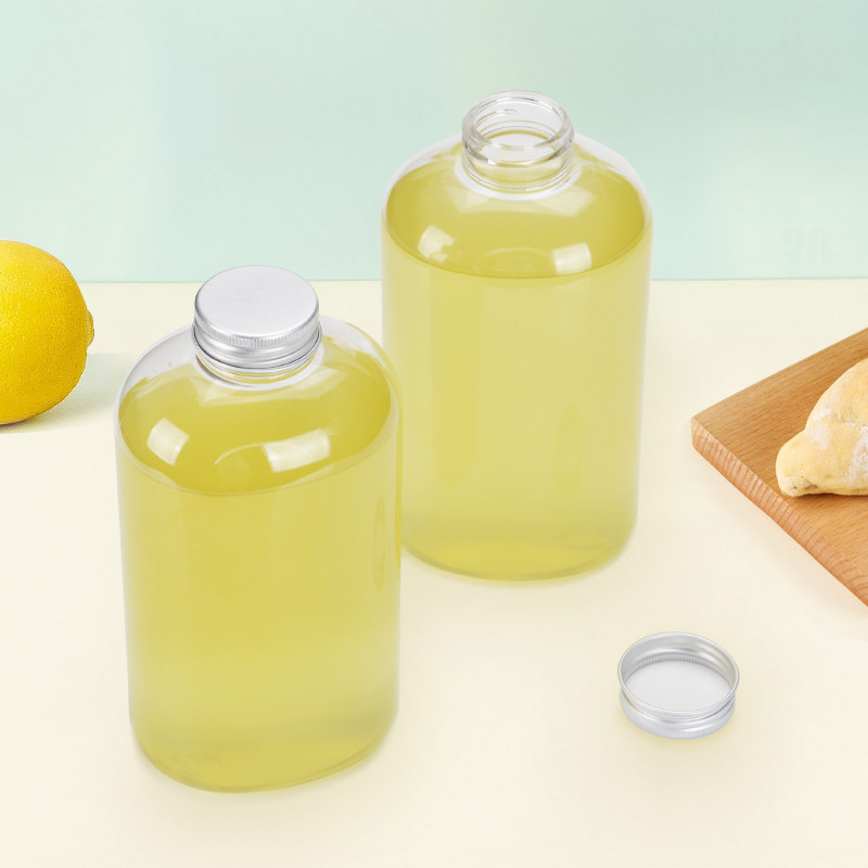 Бутылки сока 500ml качества еды прозрачные устранимые пластиковые с завинчивой пробкой
