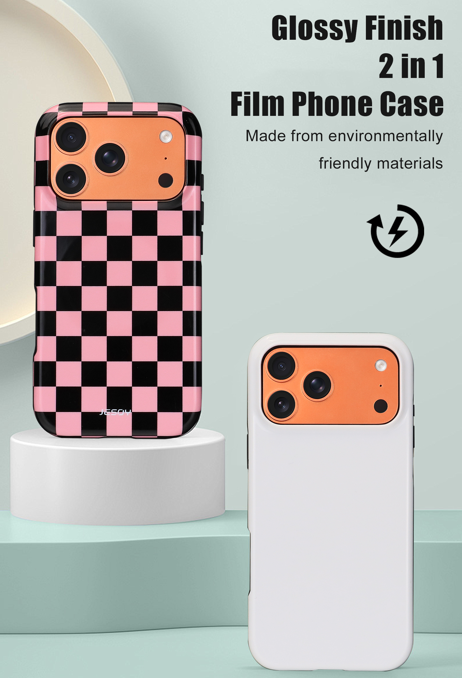 Wholesale 2 in 1 MagSafe 3D Film Sublimation Blank Phone Case with 3M Shockproof Protection