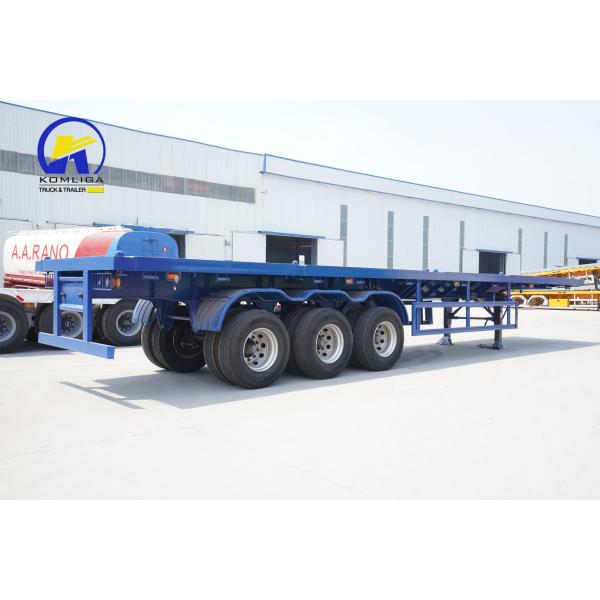 Manufacture 3 Axle Flatbed Semi Trailer for Heavy Duty Cargo Container