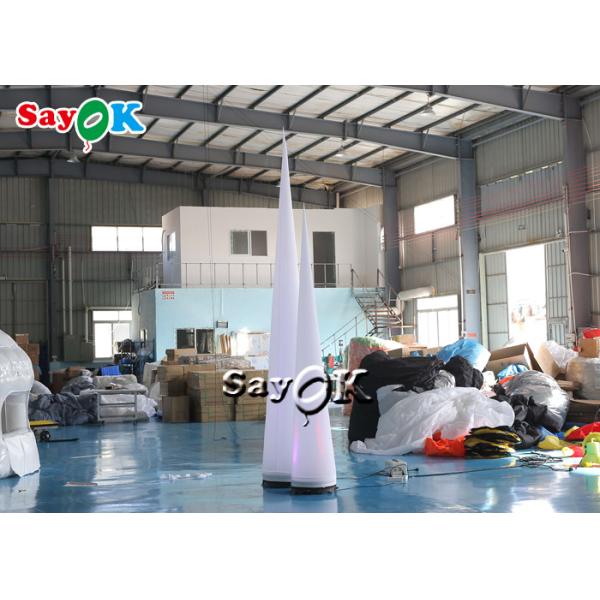 Wedding Inflatable Lighting Decoration Cone Column Custom Colors With Led Light