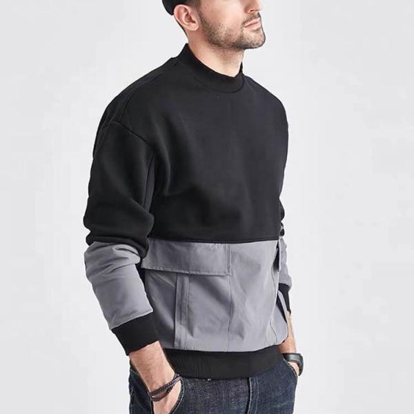 Фуфайка Crewneck тяжеловеса фуфайки шеи экипажа людей 100 хлопок 250gsm простая