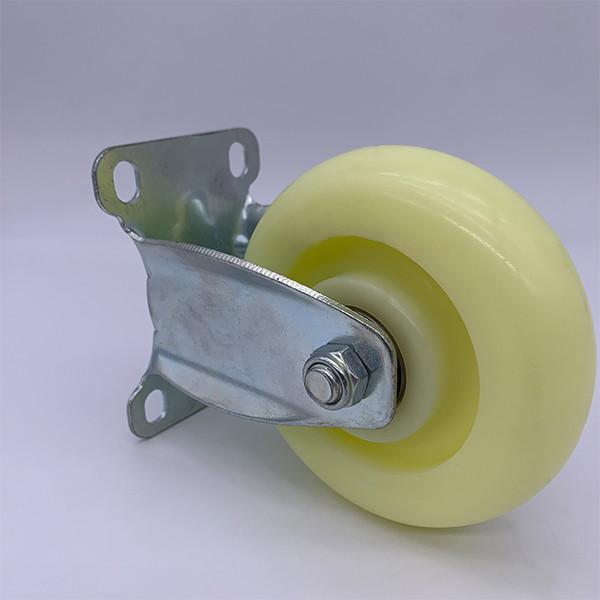 O rodízio de nylon branco da placa superior rígida roda 3 polegadas