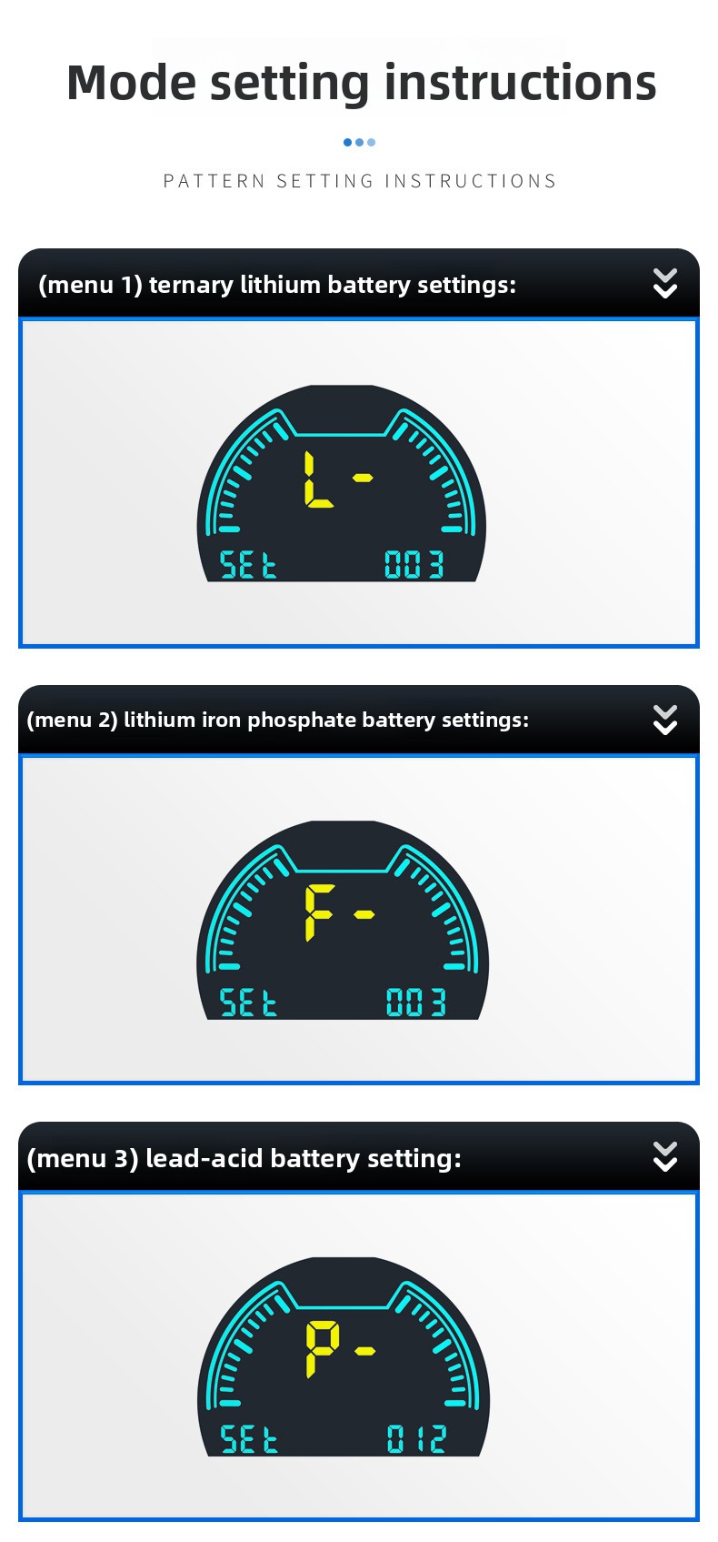 8100V Two-Wire DC Voltmeter Universal for Lead-Acid Lithium Batteries; Digital Battery Gauge Waterproof Display Head Model