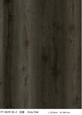 Da grão de madeira preta antiderrapante de Gray Jump Color Oak Splicing da resistência de desgaste de GKBM FT-W29136-2 revestimento de pedra do SPC do clique