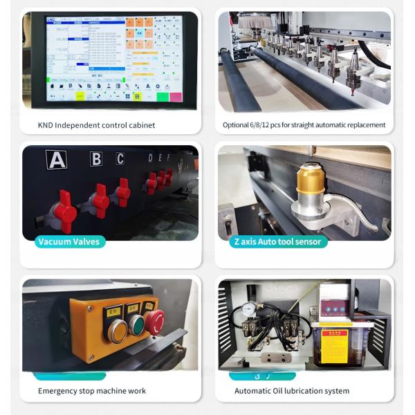 Solución de muebles de paneles de madera 1325 1530 2040 2030 3D Atc Cnc Router Atc