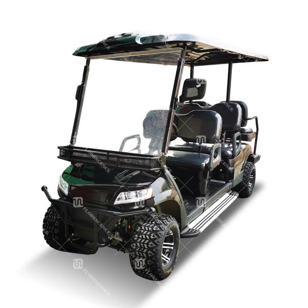 New Energy 6-8 Seater Golf Cart 60v Quiet Lithium Battery Off-Road Tires  High Performance