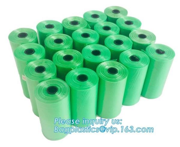 LED Flashlight Dog Waste Bag Dispenser Holder with Pet Waste Bag Poop Roll Bags, BPI ASTM D6400 EN13432 Approval Customi