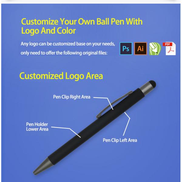 Multi Colors Press Metal Ballpoint Pen 1.0mm Anti-Slip Pen Grip Click Ball Pen