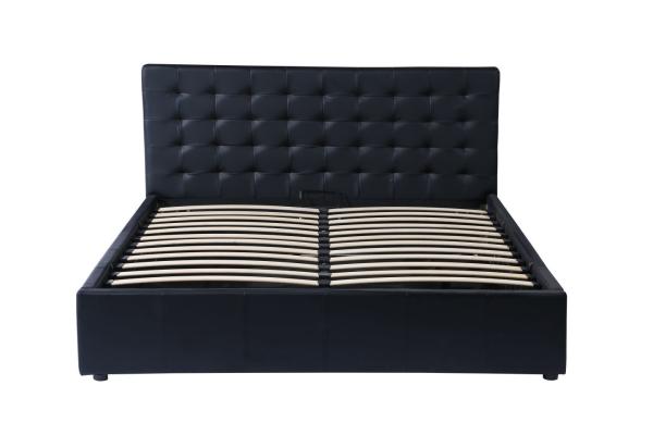 Tufted Headboard Solid Wood Double Bed Modern Style Designs Sofa Cum Full Line Shape