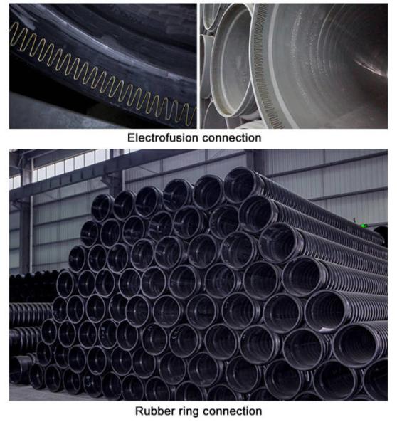 50mm To 1000mm 12 18 Double Wall Corrugated Pipe Single Wall Corrugated HDPE Pipe