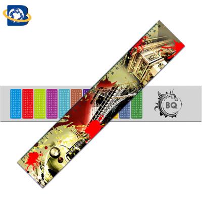 Artigos de papelaria relativos à promoção do presente das réguas retas lenticular feitas sob encomenda da régua 3d