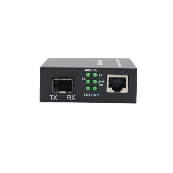 Fiber Gigabit Media Converter 1 SFP Fiber to 1 RJ45 Ethernet Port 20-100km