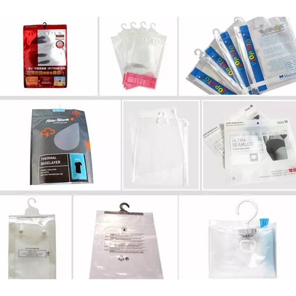 Handle Zip lockk Bags, Hook Bags, Hanger Bags, Underwear Packaging, Garment Clothes Bags, Button Closure