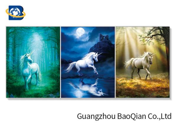 Pet / PP 3d Horse Picture With Frames , Flipped Decorative Wall Art