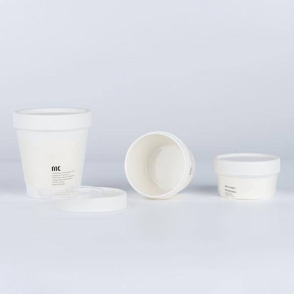 PP Material Ice Cream Shaped Plastic Cosmetic Jars 50g 100g 200g OEM Logo (MC-P-526)