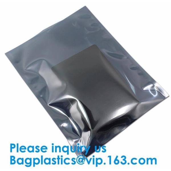 Aluminium Plastic Antistatic K Esd Shielding Electronic Packaging Pet Bag With Zip,Black Conductive Bag, Grid Bag