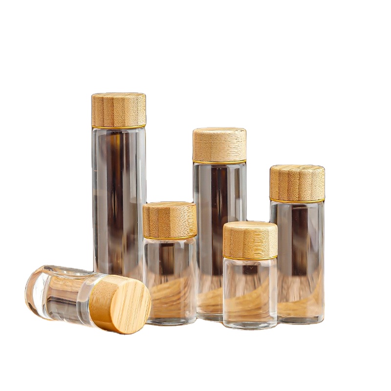 Durable Flat Bottom Glass Test Tubes Empty Jars Glass Bottle With Aluminum Screw Cap