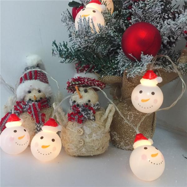 Christmas Santa String Lights Battery Operated Decorations for Xmas Warm White Fairy Lights for Christmas Tree Indoor Outdoor