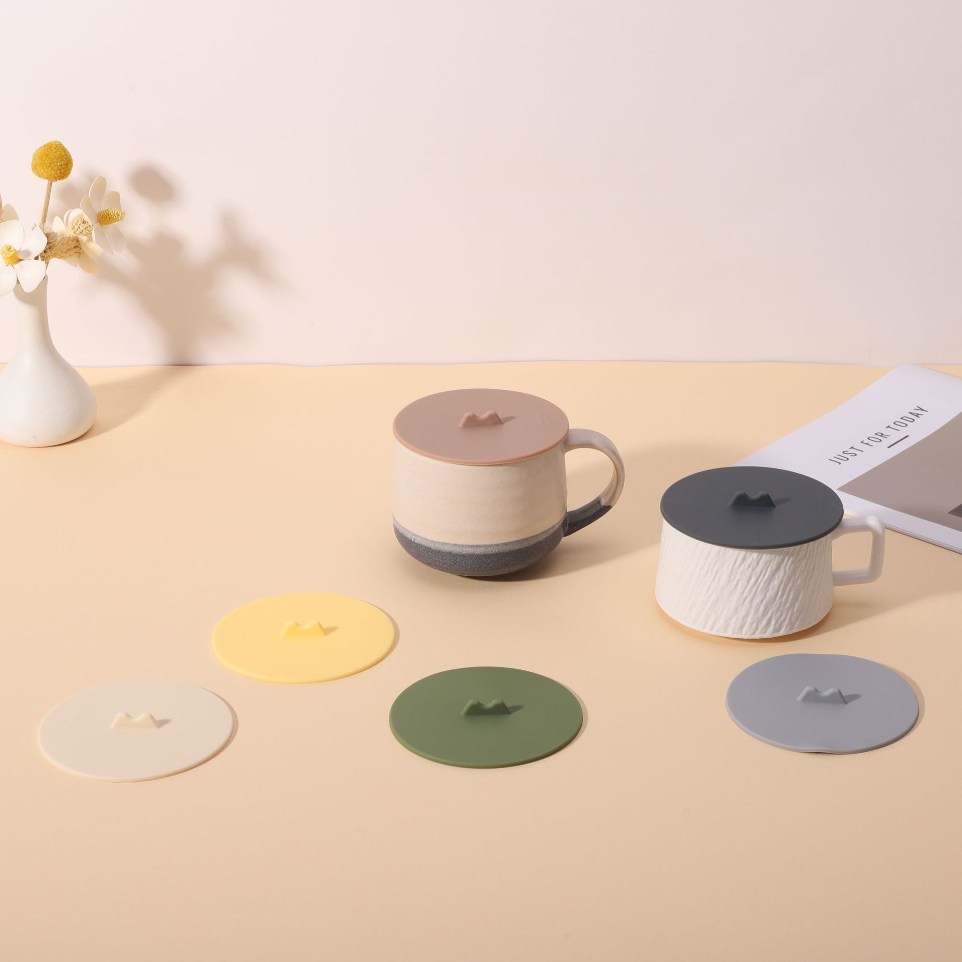 Custom Universal Silicone Cup Lid Reusable Leak Proof Drink Cup Cover OEM ODM Bulk Wholesale