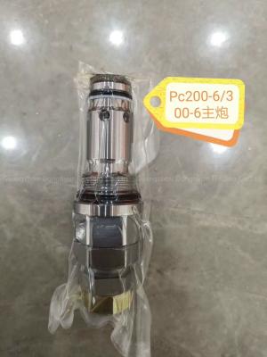 Válvula de alívio de aço inoxidável Parte de reposição hidráulica para válvula de comando principal de escavadeira PC200-6